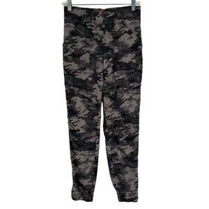 SPANX Stretch Twill Cargo Jogger Pants in‎ Blackwash Camo Medium